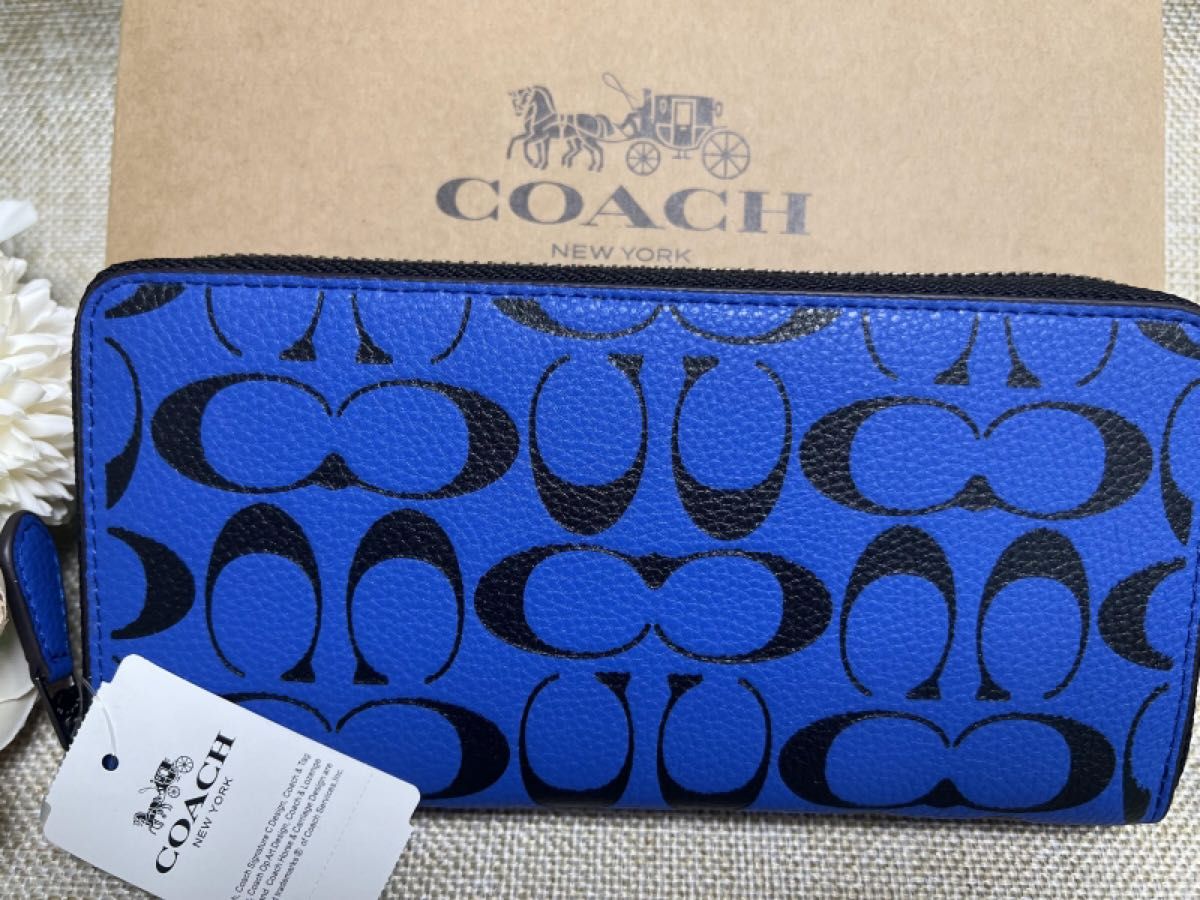 COACH コーチ 長財布 財布 アコーディオンウォレット シグネチャー