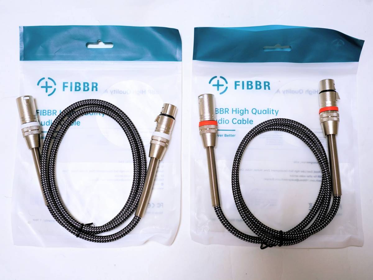 FIBBR オーディオ用高品位多重シールド、OFC導体XLRバランスケーブル 1mペア