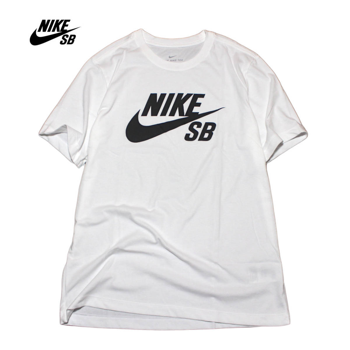 【新品】ナイキ SB ロゴ スケートボード 半袖 Tシャツ【100：白】XL NIKE SB トレ コットン T 自宅 部屋着 スケボー_画像1