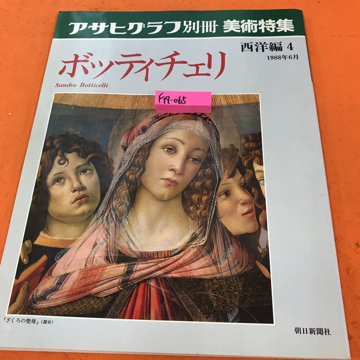 注目の 美術特集 アサヒグラフ別冊  西洋編 朝日新聞社