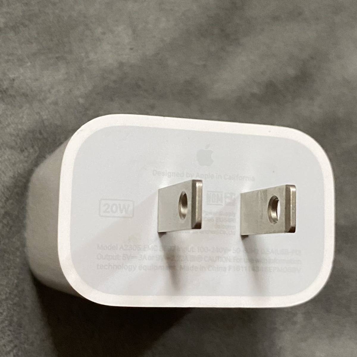 アップル 純正 Apple USB-C 電源アダプタ A2305 20W PD ACアダプタ
