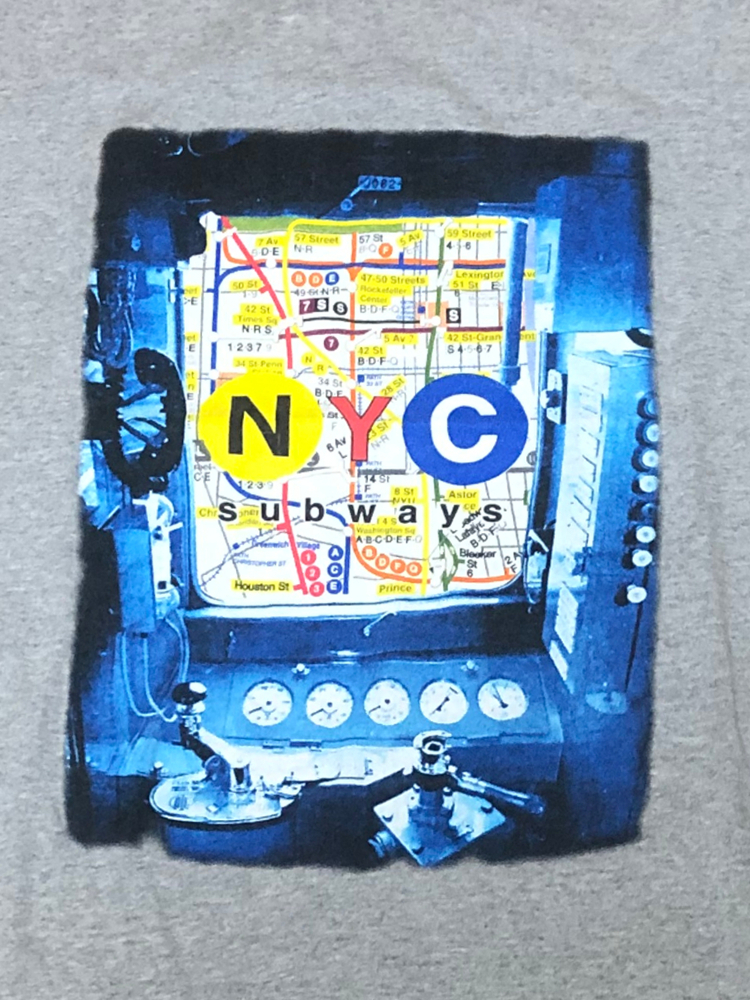 NYC SUBWAY LINE ニューヨーク 地下鉄 半袖Tシャツ L 程度良好_画像1