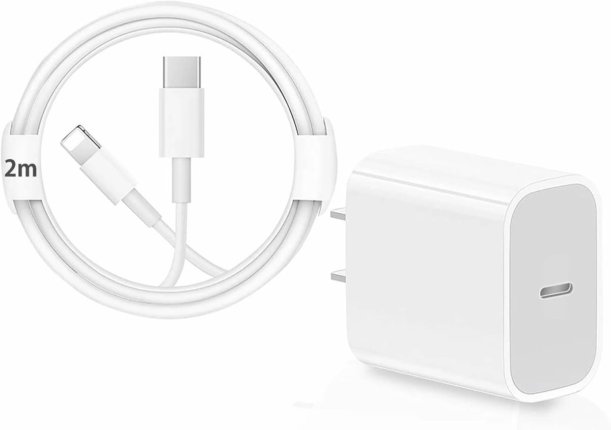 iPhone充電器 20W PD 急速充電 type-c PD充電器 2m USB-C電源アダプタ タイプc 充電器_画像1