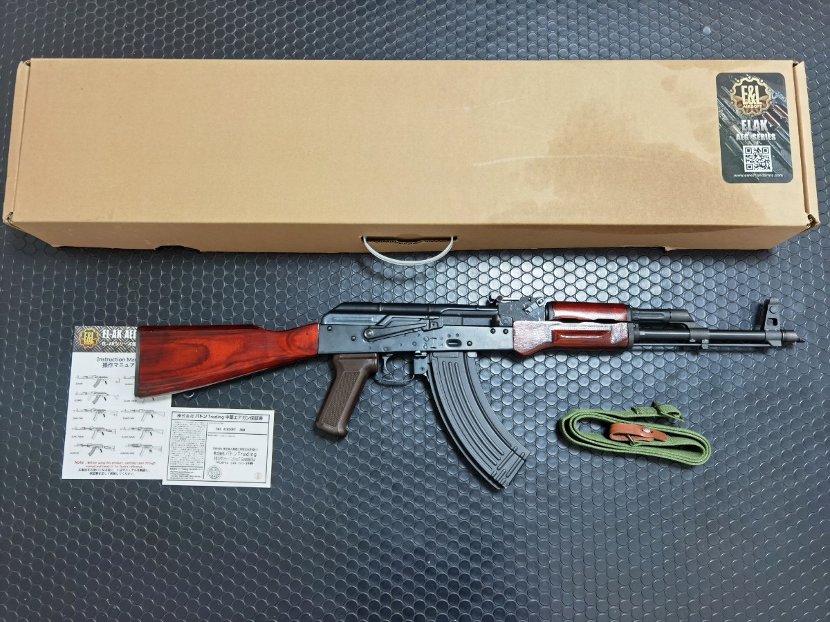 E&L AKM ハイパワーカスタム フルメタル リアルウッド 実銃並みの