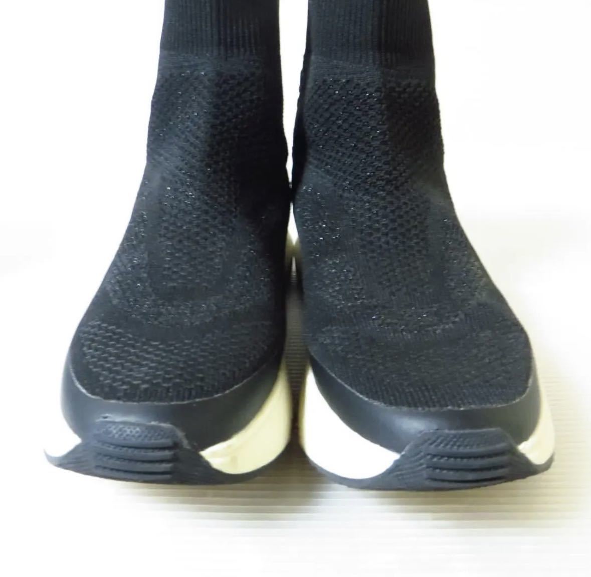 アパレル】 美品 ZARA ザラ ハイカット ニットスニーカー 36 約 アパレル】 美品 ZARA ザラ ハイカット ニットスニーカー 36 約