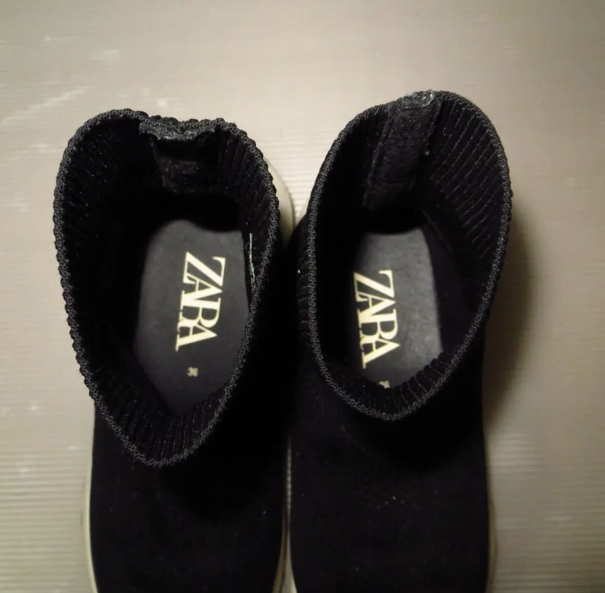 アパレル】 美品 ZARA ザラ ハイカット ニットスニーカー 36 約 アパレル】 美品 ZARA ザラ ハイカット ニットスニーカー 36 約