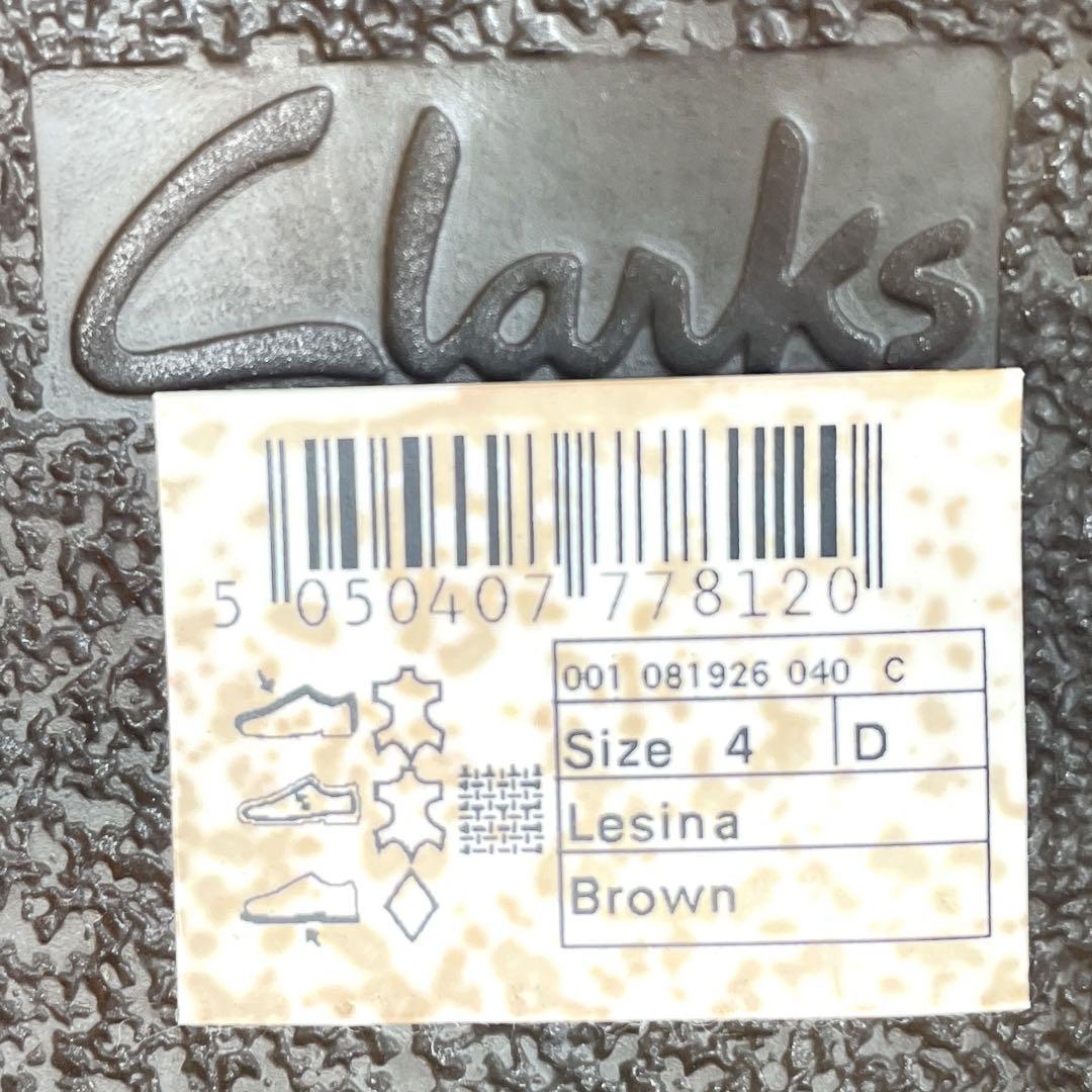 s83【新品】Clarks【クラークス】レザー スエード スリッポン ウォーキング シューズ 4D 茶 レザー 本革 レディース 革靴 カジュアル 23.5_画像7