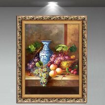  oil painting still-life picture landscape painting . under wall . reception interval .. entranceway decoration equipment ornament . flower . house 