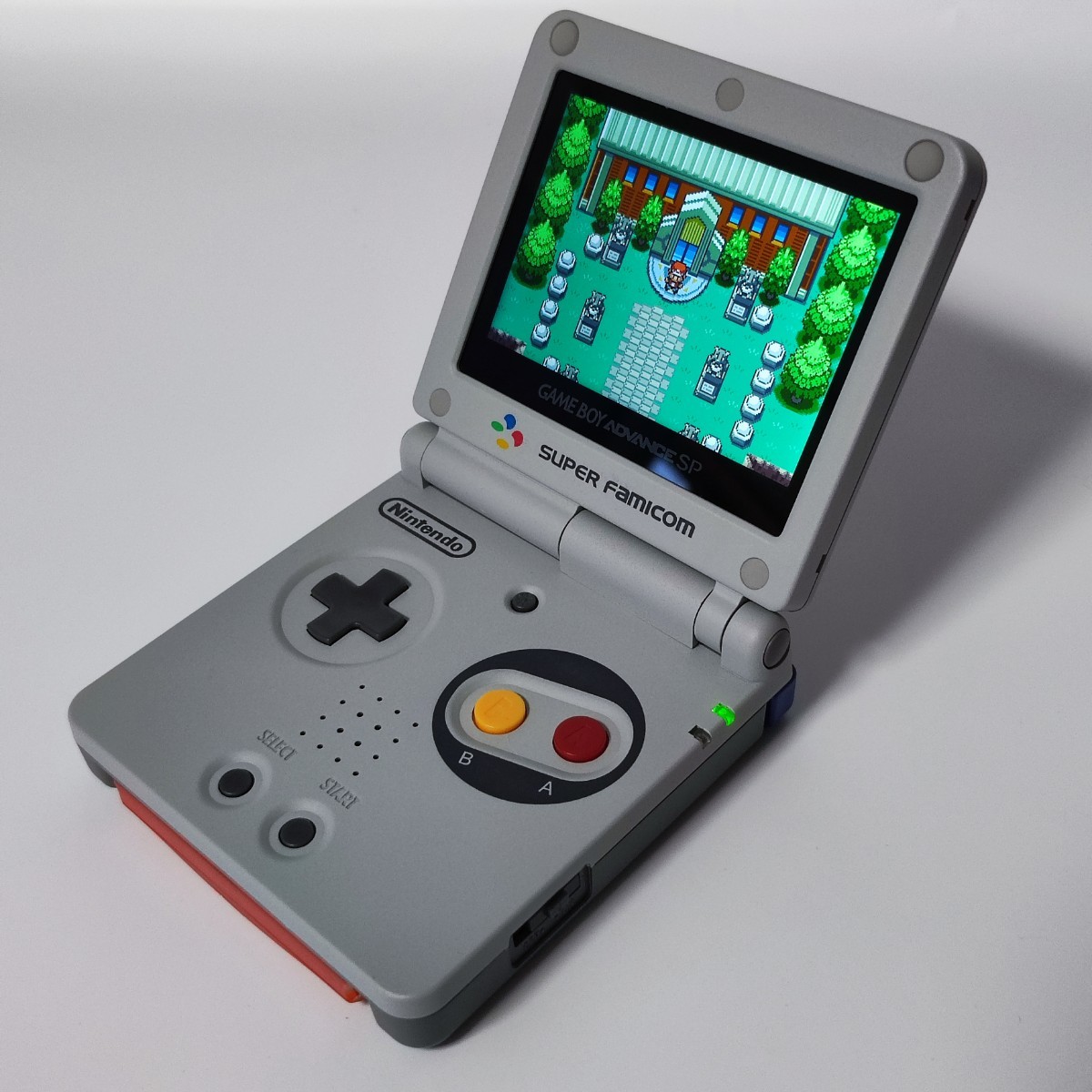 ゲームボーイアドバンスSP 本体 SFCカラー IPS液晶カスタム バック