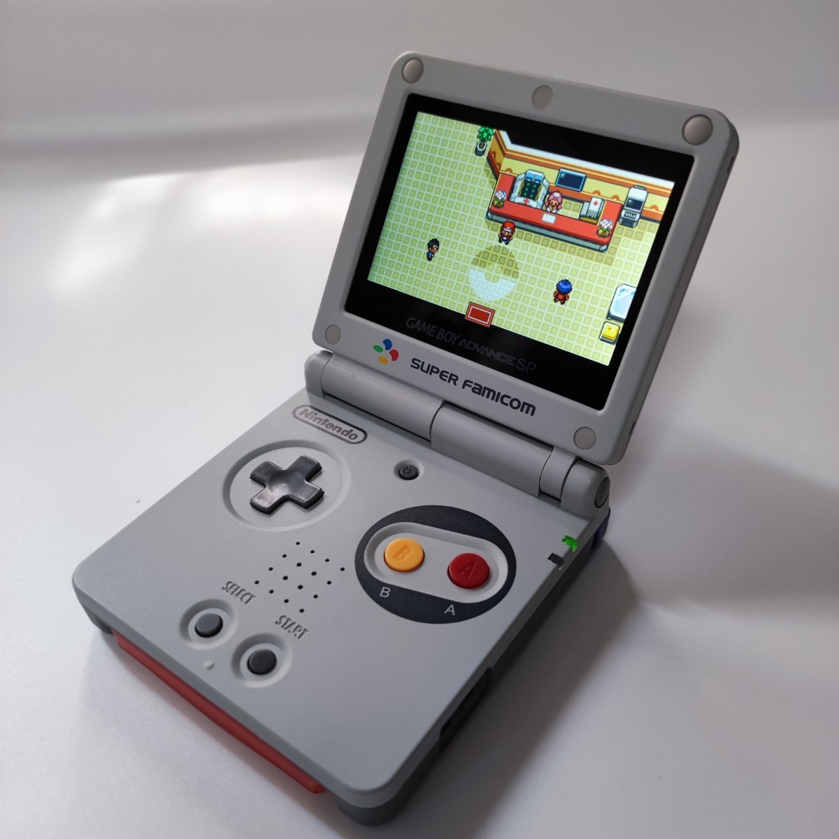 ゲームボーイアドバンスSP 本体 SFCカラー IPS液晶カスタム バック
