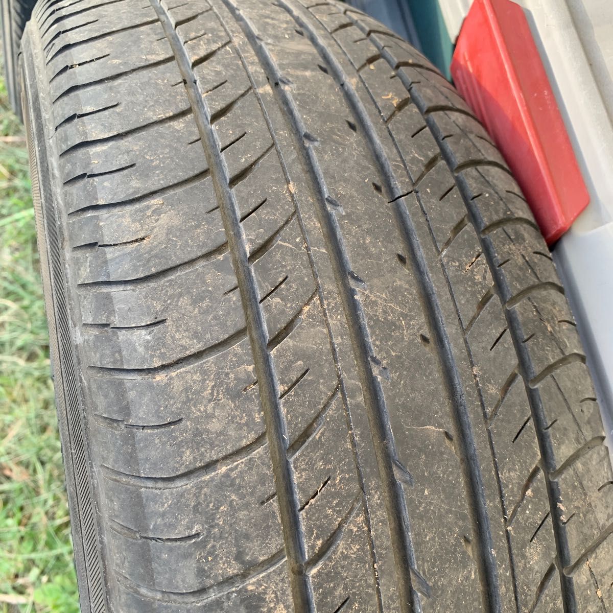 トヨタ 80系 ノア ヴォクシー 純正 16インチ×6J +50 5H114.3 ヨコハマ 205/60R16 1本パンク修理済