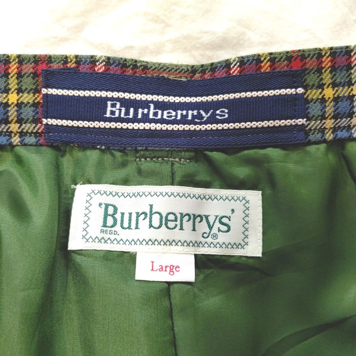 美品『BURBERRYS』バーバリー ゴルフ チェックパンツ 90s バーバリーズ ショートパンツ ハーフパンツ キュロパン L