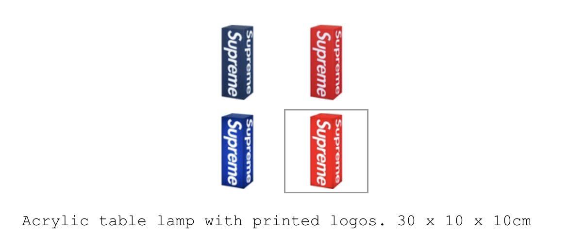 Supreme 2023FW Box Logo Lamp Red シュプリーム ボックスロゴ ランプ レッド