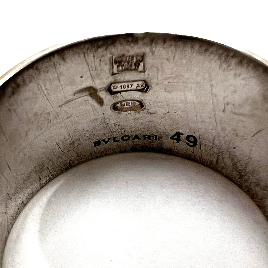 ブルガリBVLGARI 美品 #10 #49 シルバー SV 925 ソティリオ ロゴ セーブザチルドレン リング 指輪_画像8