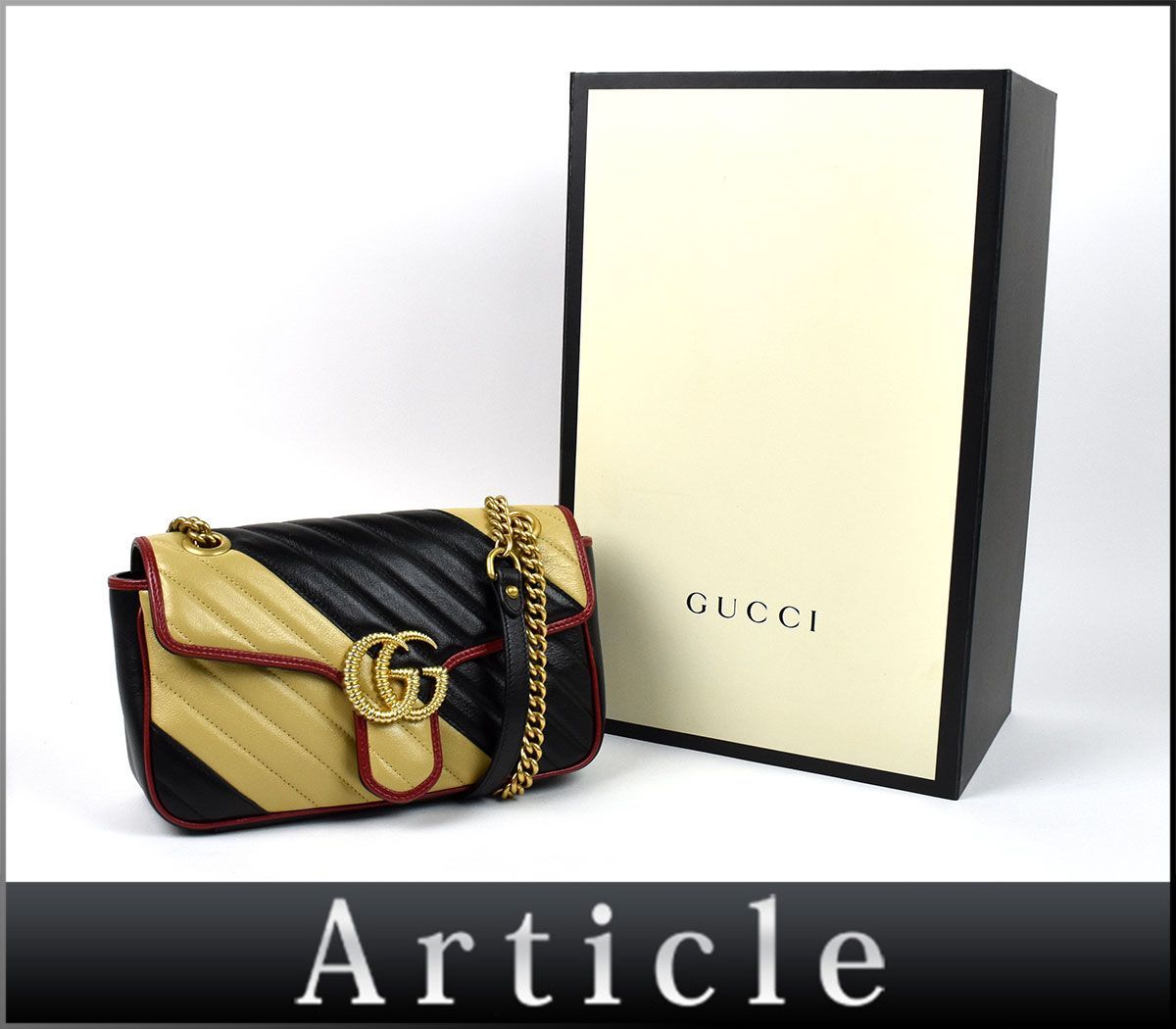 【税込?送料無料】 156210〇美品 GUCCI グッチ GGマーモント キルティング スモール ショルダーバッグ 443497 レザー ブラック ベージュ レッド 箱付/ B その他 【税込?送料無料】 156210〇美品 GUCCI グッチ GGマーモント キルティング スモール ショルダーバッグ 443497 レザー ブラック ベージュ レッド 箱付/ B その他