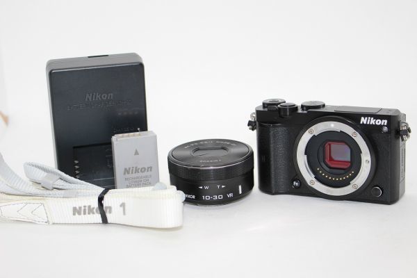 最終値下げ  Nikon 良品■ニコン 1 #Z2483 セット品 ミラーレス一眼レフ レンズキット F3.5-5.6 10-30mm VR NIKKOR + ボディ J5 ニコン