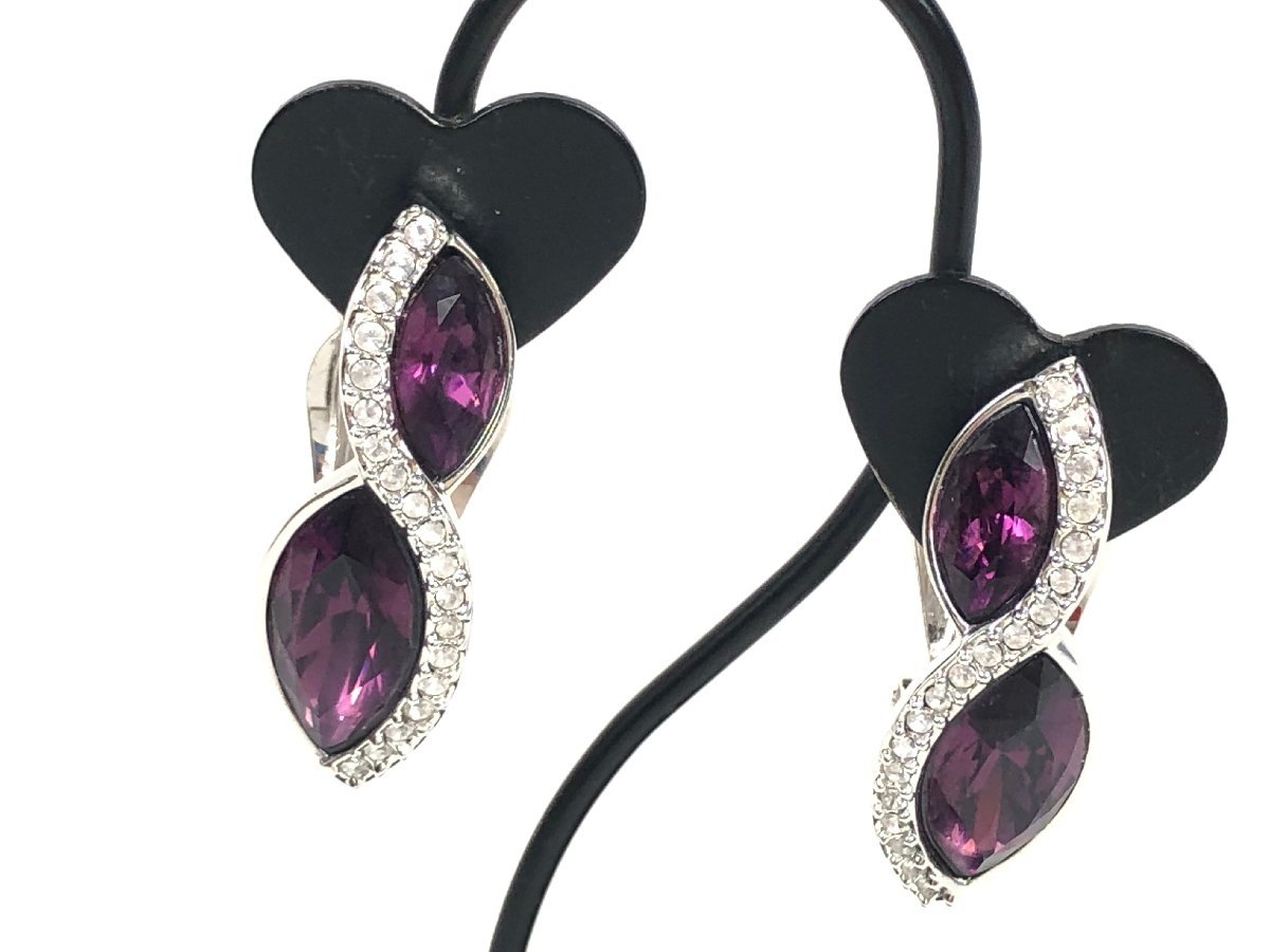 お気に入りの スワロフスキー SWAROVSKI 大きなクリスタル イヤリング