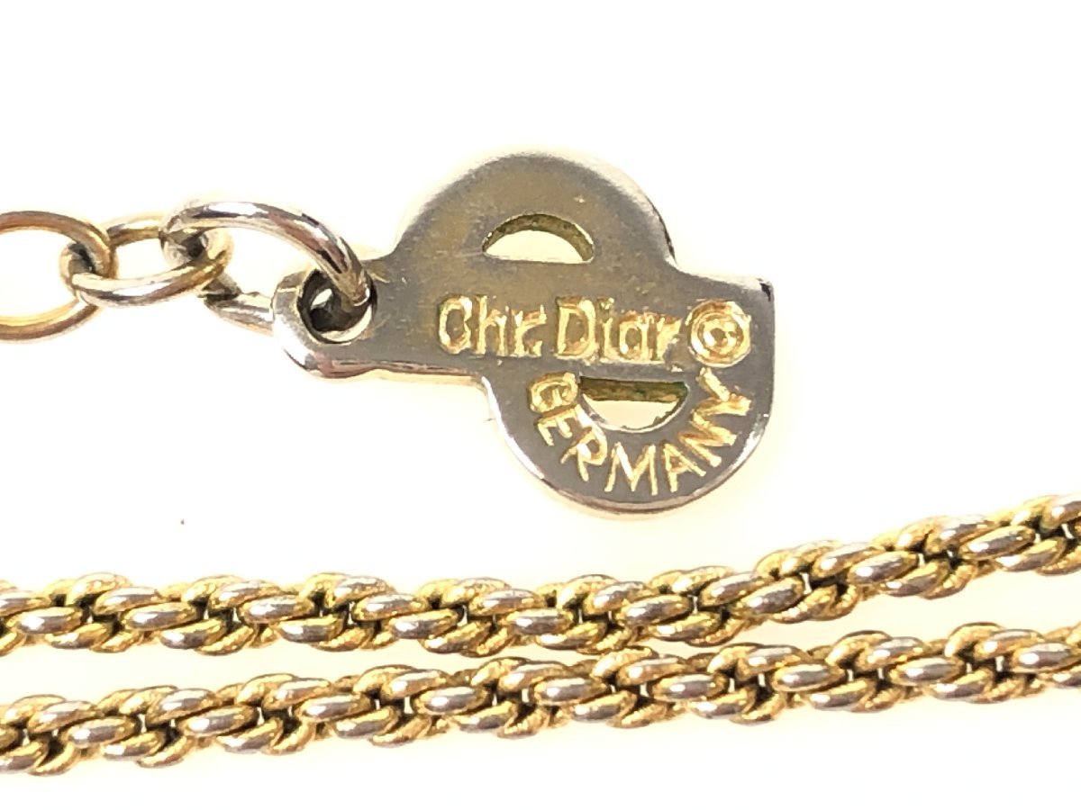 クリスチャン・ディオール　Christian　Dior　CDロゴ　ネックレス　ゴールドカラー　YAS-8783_画像6