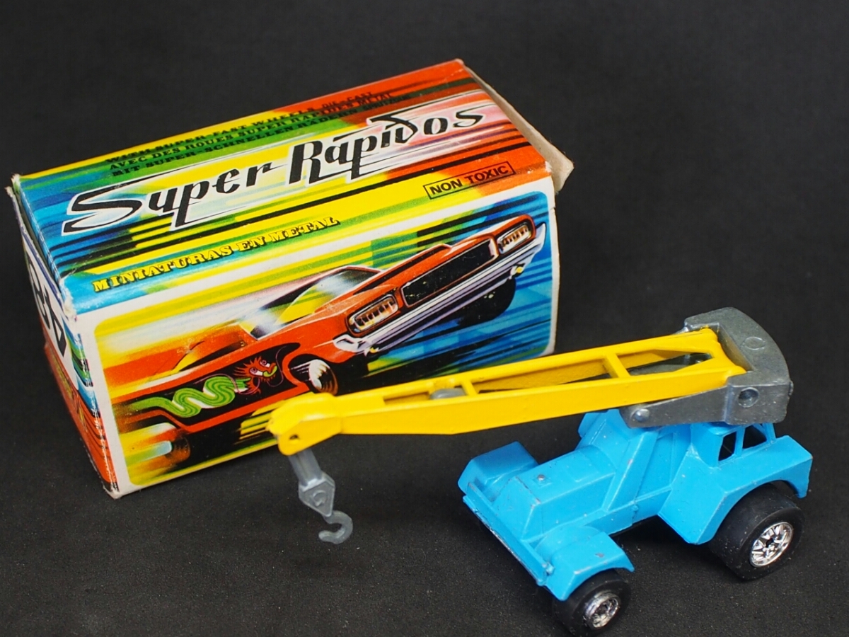 希少な当時物 レア物 ギスバル スペイン製 ミニカー No.48 クレーン車輌 ラフタークレーン (Guisval obras publicas super campeon Spain)_画像1