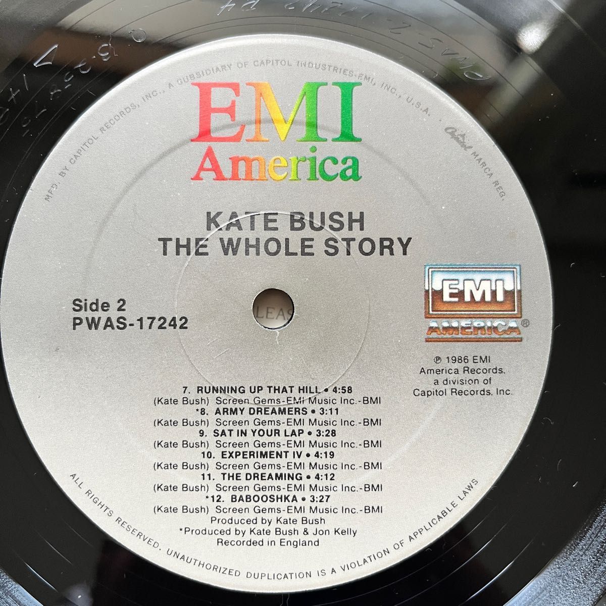 【レコード】KATE BUSH『THE WHOLE STORY』（US盤）