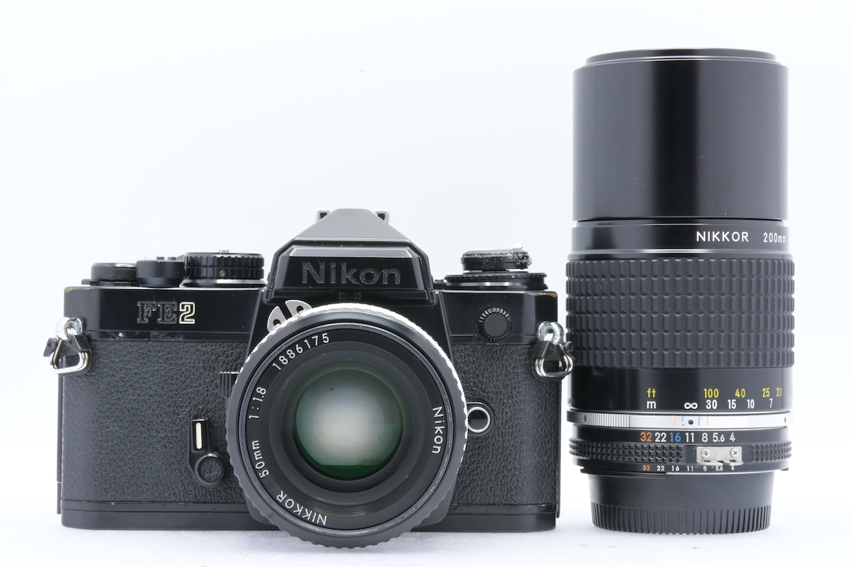 Nikon FE2 + AI 50mm F1.8 + AI-S 200mm F4 ニコン MF一眼レフフィルム
