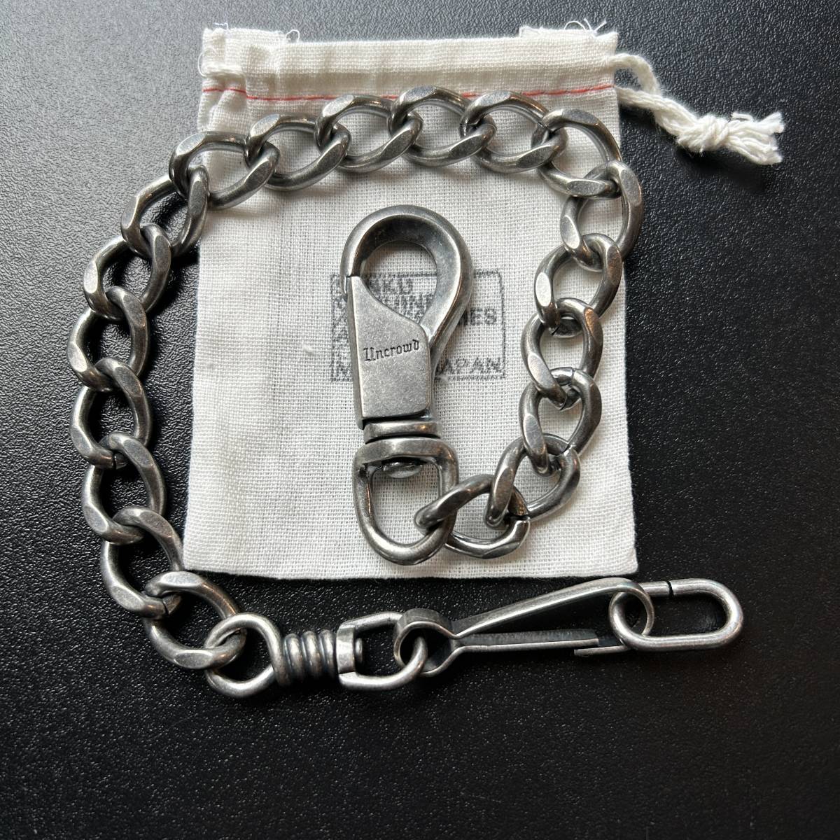 人気カラーの 【新品・未使用】UNCROWD WALLET CHAINS 410㎜ シルバー