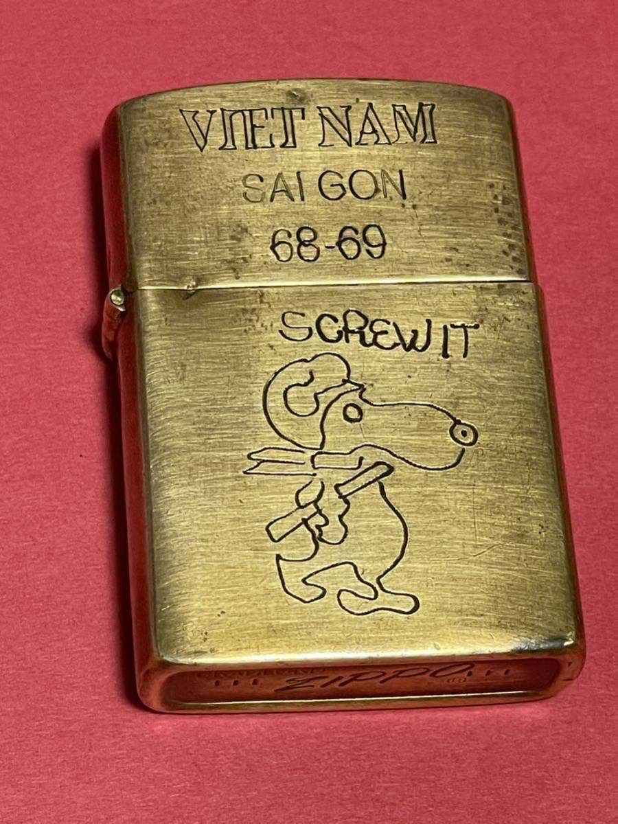 VIETNAM ZIPPO【ベトナムジッポー】1968年製【スヌーピー】-