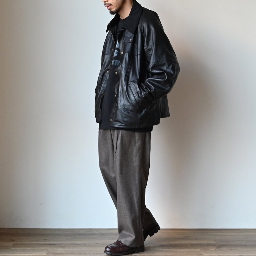 YOUSED REMAKE LEATHER DRIVERS JACKET 2(L) ユーズド リメイク ユーロ