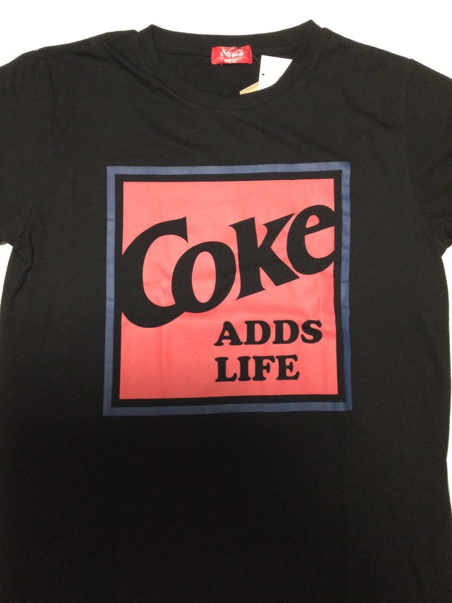 Coca-Cola コカ・コーラ Ｔシャツ ◎Lサイズ〇長期保管・デッドストック・未着用品◎タグ付き◎黒の画像2