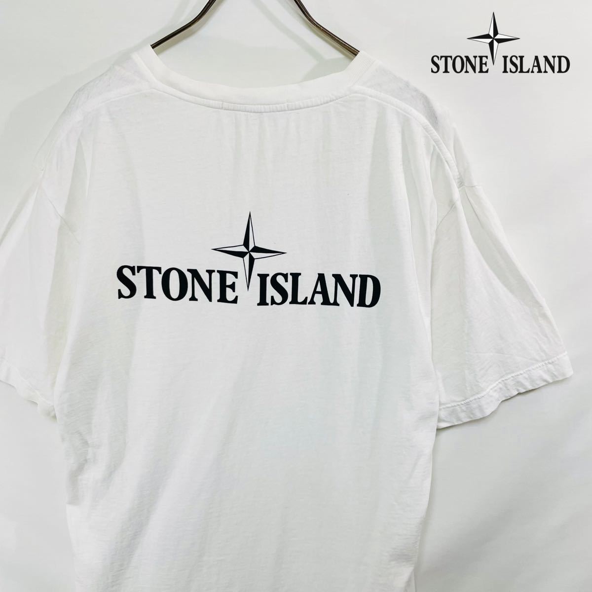 最上の品質な ブランドロゴ バックプリント M Tシャツ ストーン