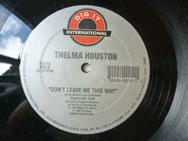Thelma Houston / Don't Leave Me This Way 名曲カバー アップリフト VOCAL HOUSE REMIX Kingsize 12" Mix 試聴_画像3