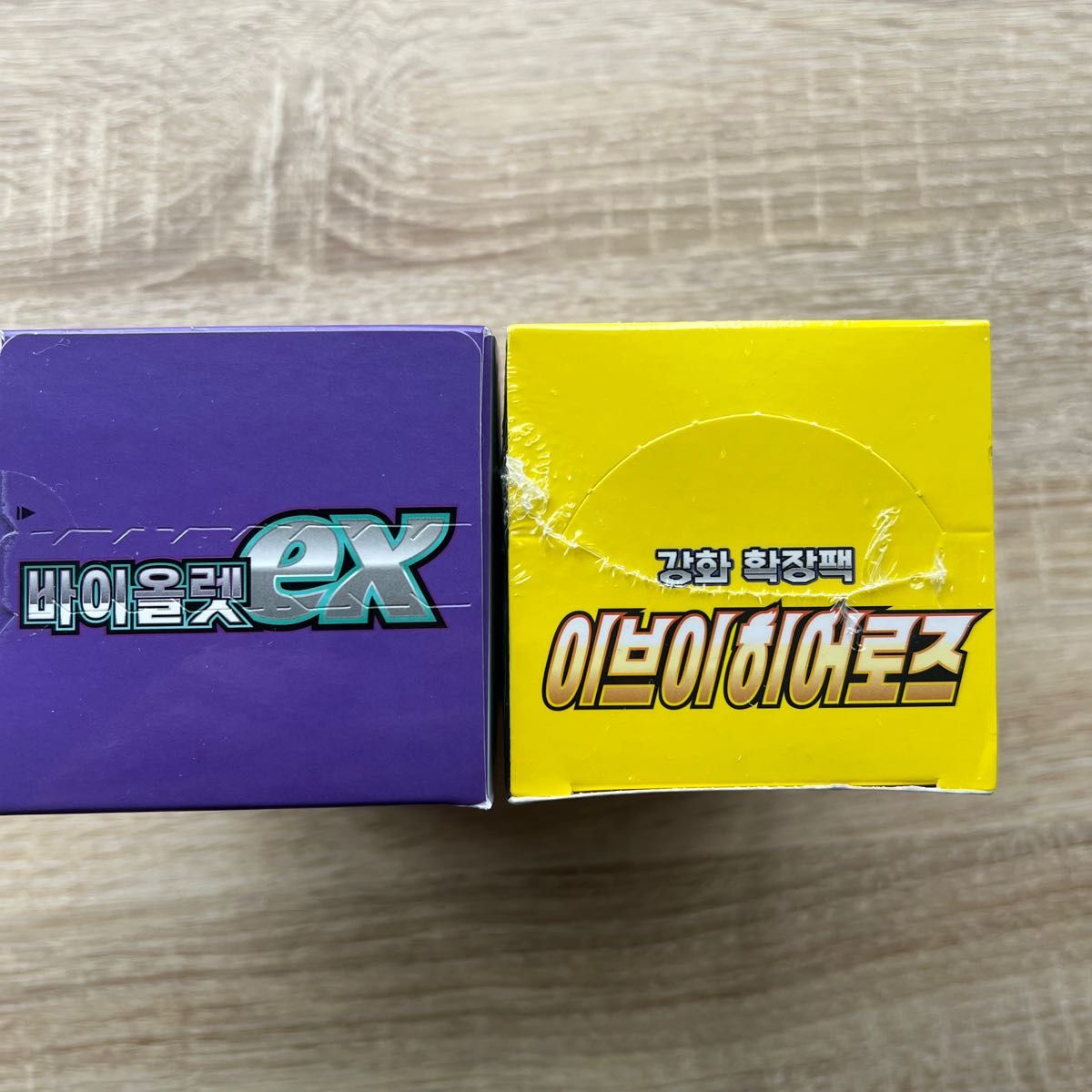 ポケモンカード シュリンク付き イーブイヒーローズ 1BOX + バイオレットex 1box 海外版 韓国版 新品未開封