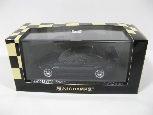 【未使用】ミニチャンプス 1/43 BMW M3 GTR ストリート E46 2002 メタリック・グリーン