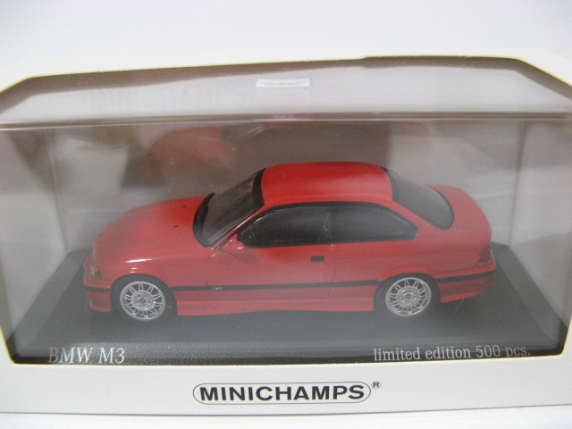 【未使用】ミニチャンプス 1/43 BMW M3（E36）1992 レッド_画像2