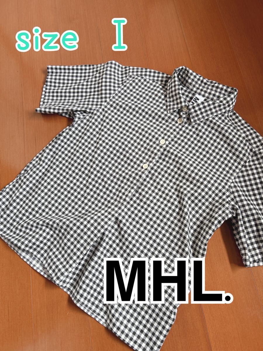 MHL. マーガレットハウエル　ギンガムチェック　半袖シャツ