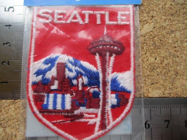 70s Voyager米国製ワシントン州シアトルSEATTLEビンテージ ワッペン/スペースニードルMADE IN USAスーベニアPATCH観光vintageパッチ古着D12_画像8