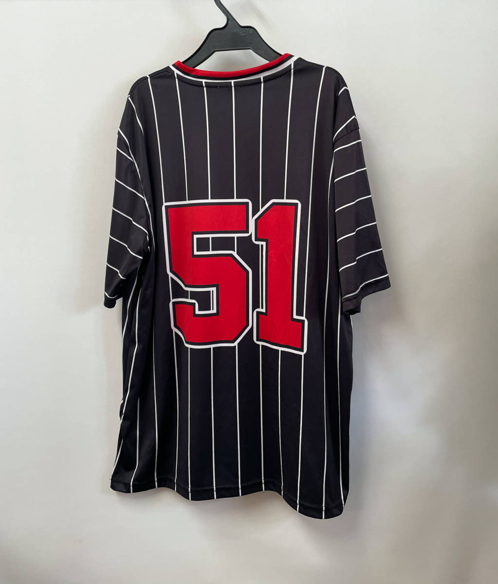 BULLS ストライプ TEE V ブルズ 51 トップス XL ジャージ_画像4