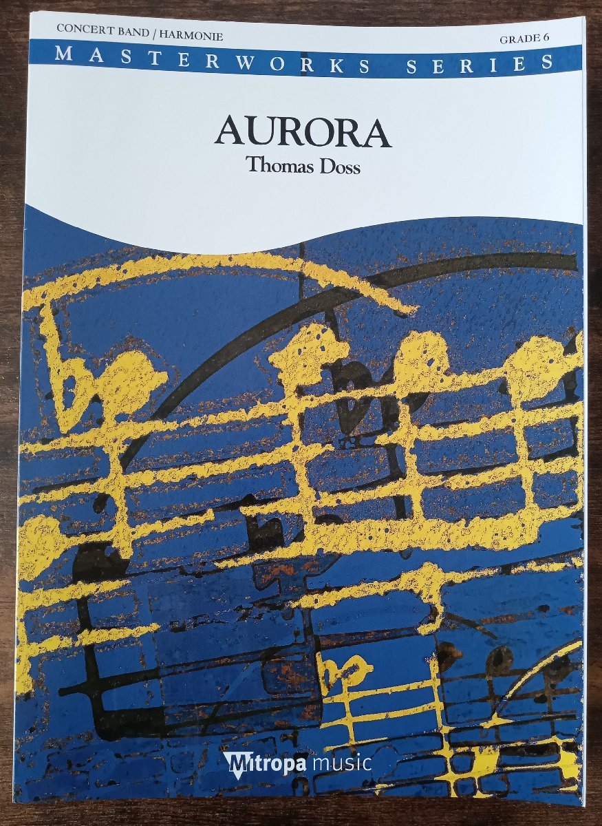 送料無料 吹奏楽楽譜 トーマス・ドス：アウローラ　AURORA (オーロラ)　試聴可 スコア・パート譜セット_画像1