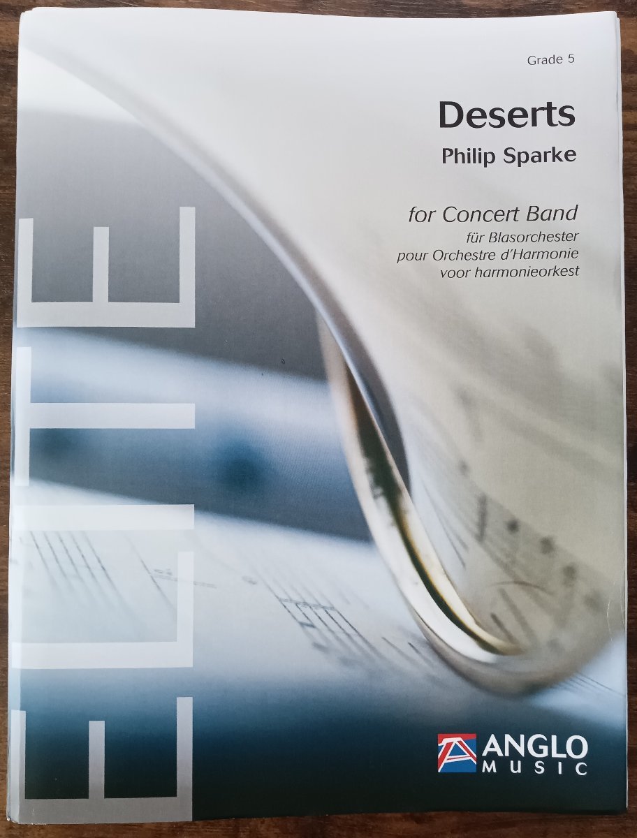 送料無料 吹奏楽楽譜 フィリップ・スパーク：砂漠 Deserts 試聴可 スコア・パート譜セット_画像1