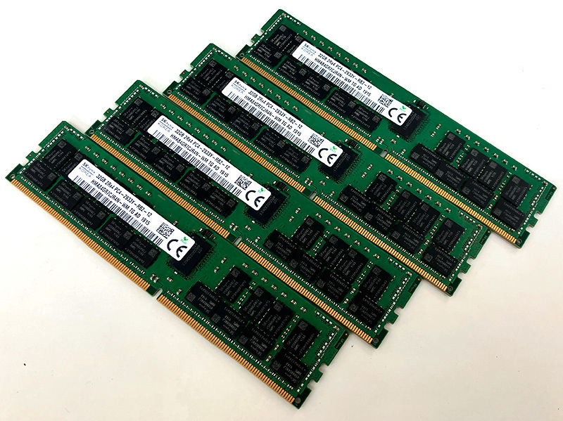 3R3403E●32GB 4枚セット●SK HYNIX HMA84GR7CJR4N-WM 2Rx4 RDIMM DDR4 PC4-2933Y ECC サーバーメモリ●0807【中古】_画像2