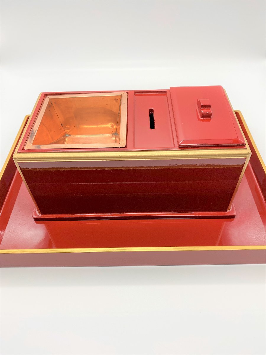 最適な材料 【三枝堂】 新品 木製 朱塗 賽銭箱付き角香炉 7.0寸 香炉盆セット ☆佐川急便 送料無料☆ 仏具一般 最適な材料 【三枝堂】 新品 木製 朱塗 賽銭箱付き角香炉 7.0寸 香炉盆セット ☆佐川急便 送料無料☆ 仏具一般