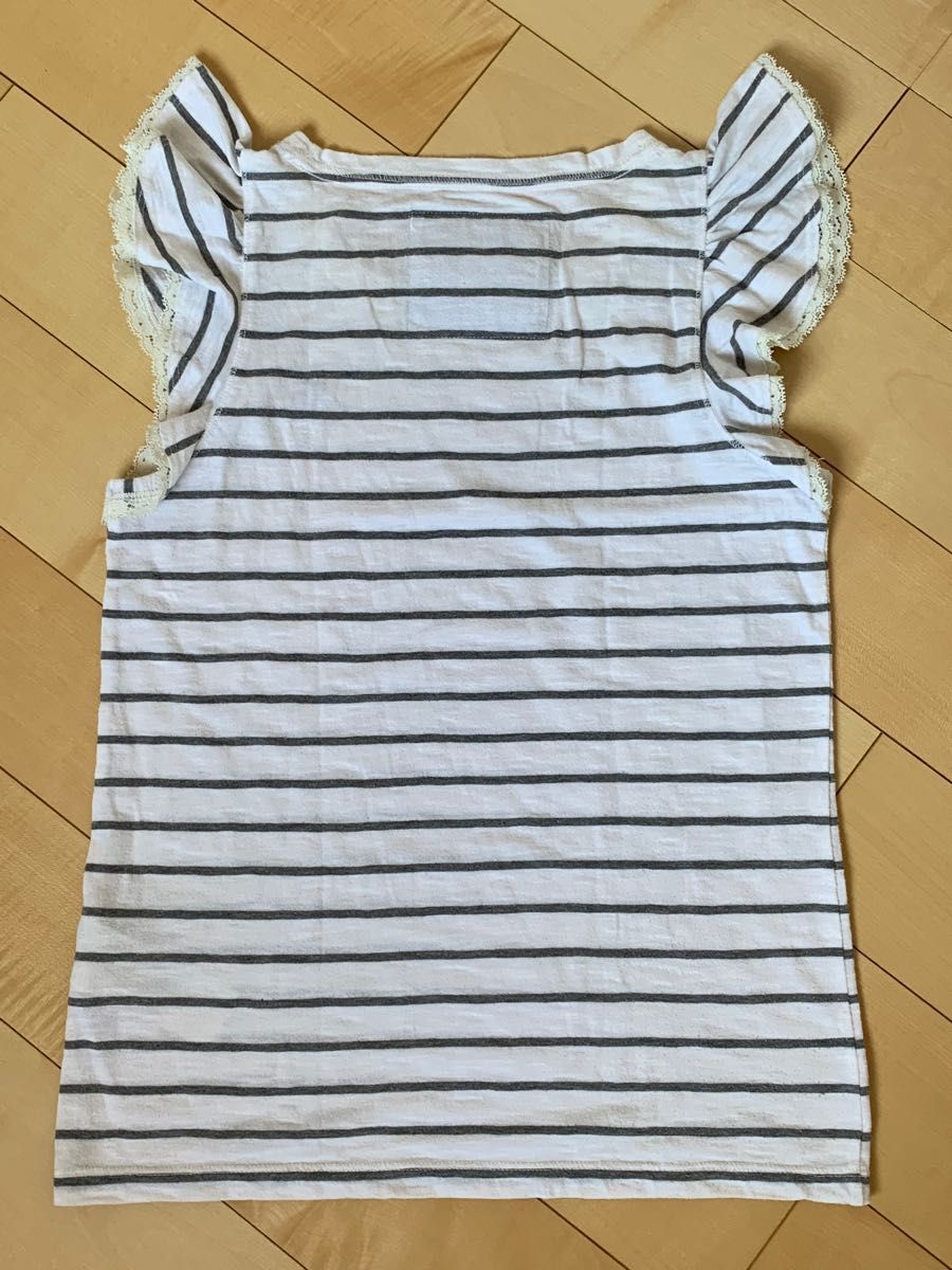 美品【USED】アバクロ　XS M Abercrombie & Fitch レディース ノースリーブ　フリル　カットソー