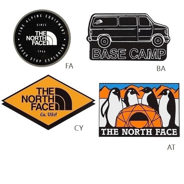 4 шт.  комплект    North Face  Print Sticker NN32348  новый товар   водонепроницаемый  материал 
