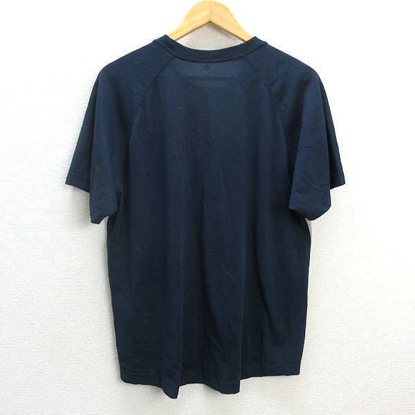 y■モンベル/MONT-BELL ラグランスリーブTシャツ■紺×灰【メンズXL】MENS/10【中古】_画像2