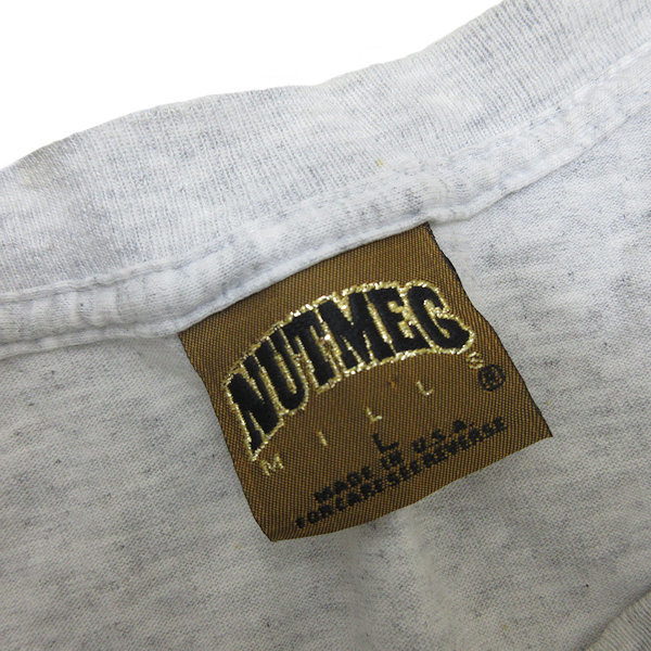 y■90s USA製■野茂英雄 MLB LA Dodgers NUTMEG製 フォトTシャツ■霜降り【 L 】MENS/45【中古】_画像2