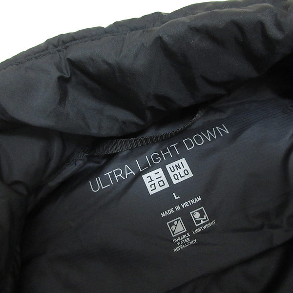 U■ユニクロ/UNIQLO 軽量 ウルトラライトダウン ジャケット JKT【L】紺/MENS/95【中古】_画像2