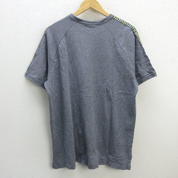 s■USA製■ラルフローレン/POLO JEANS スウェット地 ラグラン半袖トレーナー/Tシャツ【L】灰/MENS/167【中古】_画像3