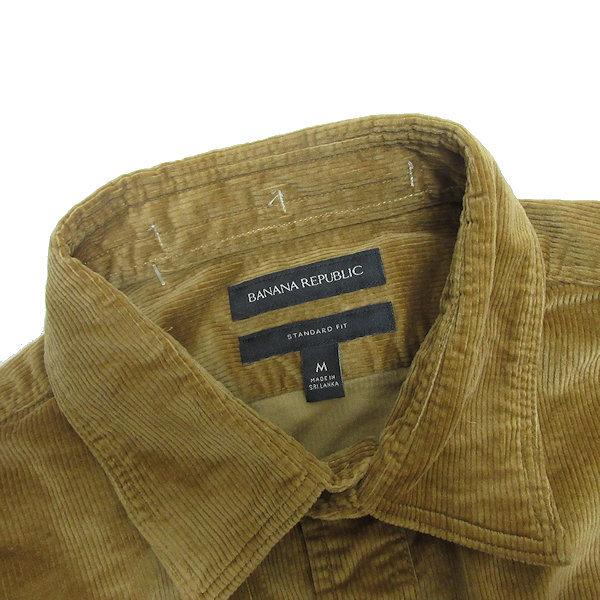 z■バナナリパブリック/BANANA REPUBLIC コーデュロイ長袖シャツ【M】茶/men's/190【中古】■_画像2