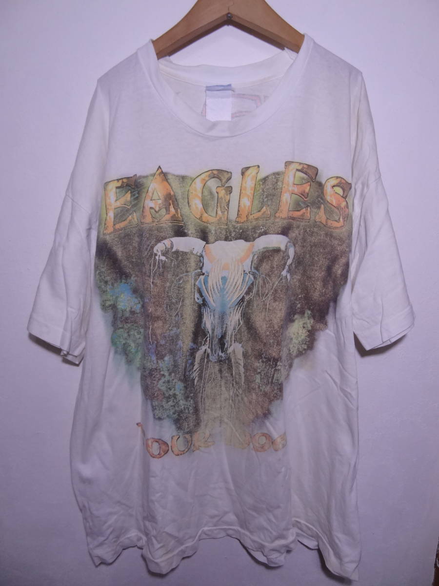 全国送料無料 レア !! アメリカ USA古着 96年製 イーグルス EAGLES 半袖 バンドツアーTシャツ XLサイズ