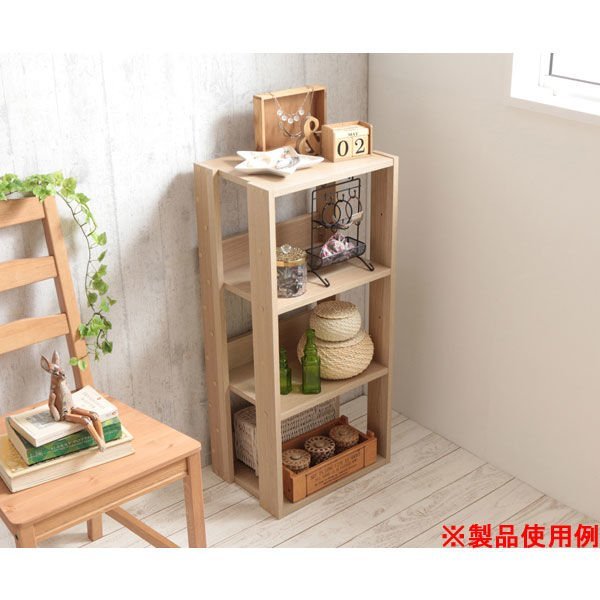  unused Iris o-yama open wood rack OWR-400 natural 400×293×879mm shelves bookcase shelf 